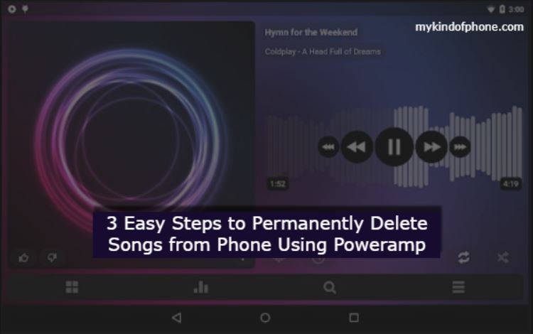 how to permanently delete songs from phone using poweramp